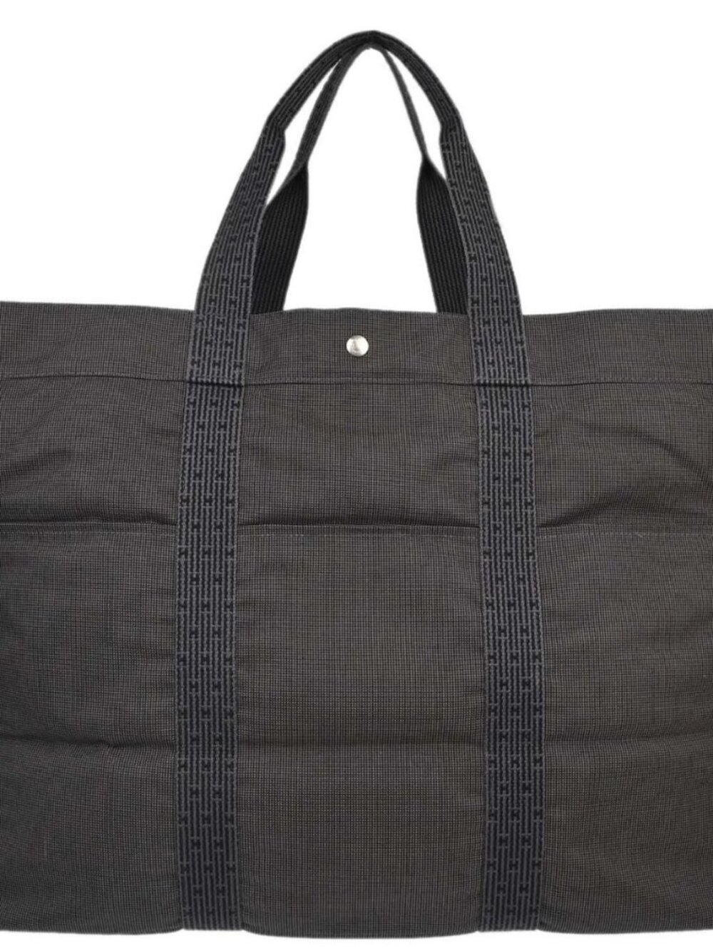 Hermes Gray Canvas Herline Tote